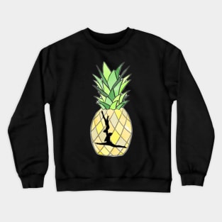 A women’s pair in front of a pineapple Crewneck Sweatshirt